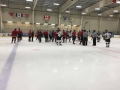 Saluting the crowd