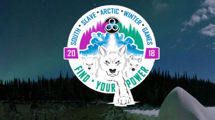 2018 Arctic Winter Games bid logo with background
