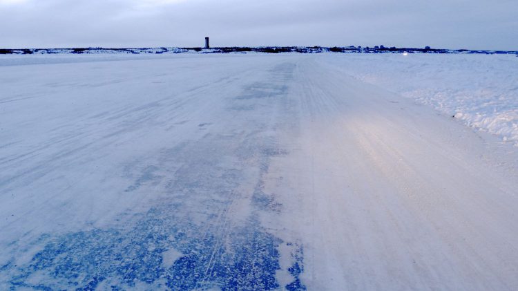 Weather affects ice roads