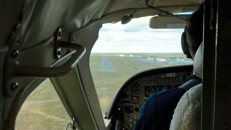 Landing at Yellowknife Airport