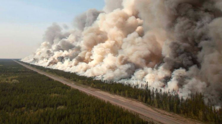 Highway 3 fire in May 2015