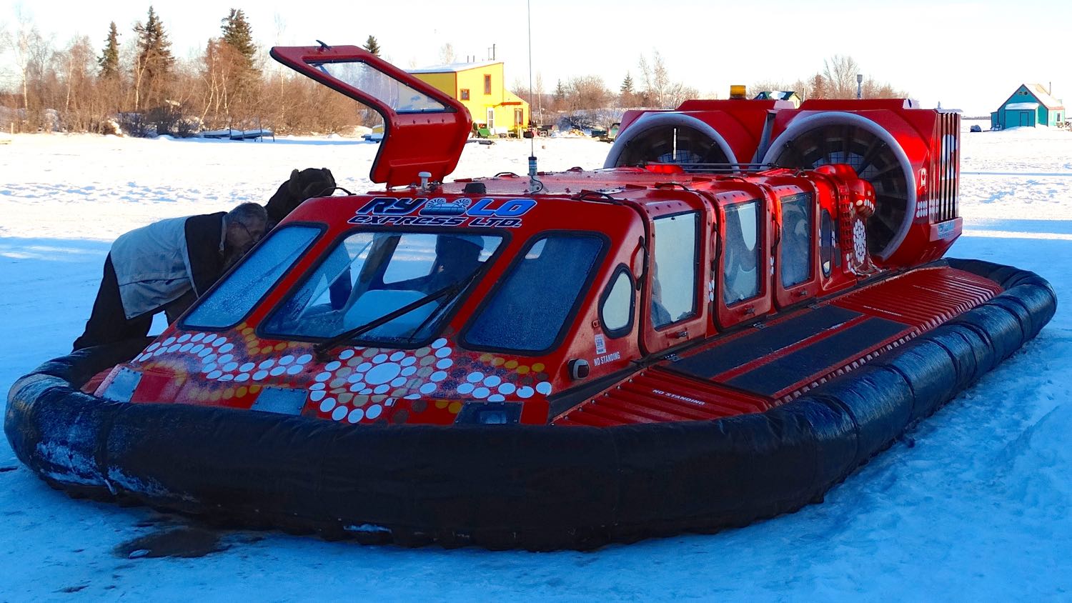 Peter Basko's hovercraft in March 2015