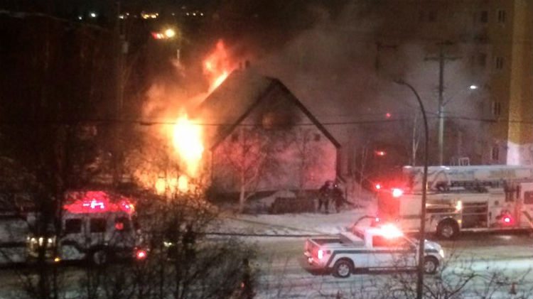 Building fire in Yellowknife