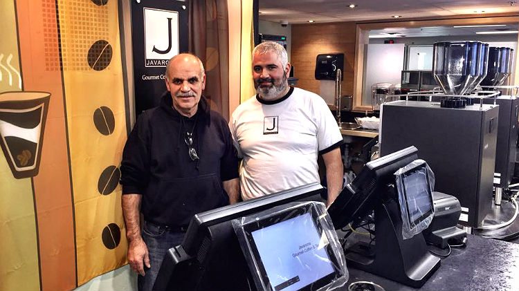 Fadil Memedi, left, and Rami Kassem at Javaroma's new airport location