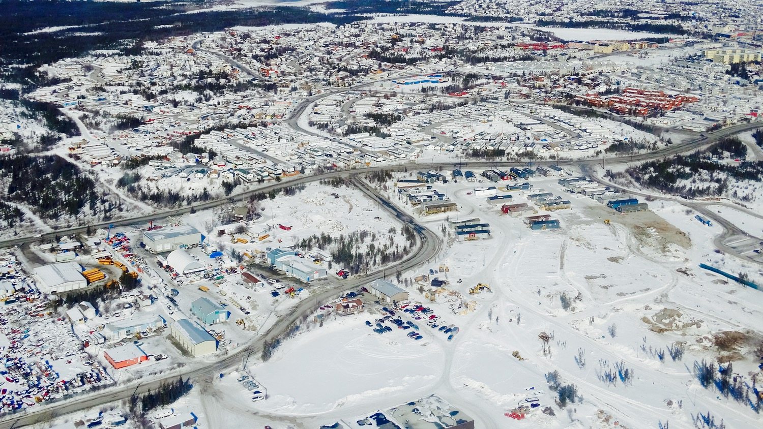 Yellowknife in the snow