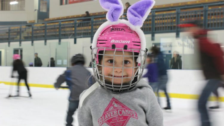 Pictures: Yellowknifers have a hopping time at Easter Skate