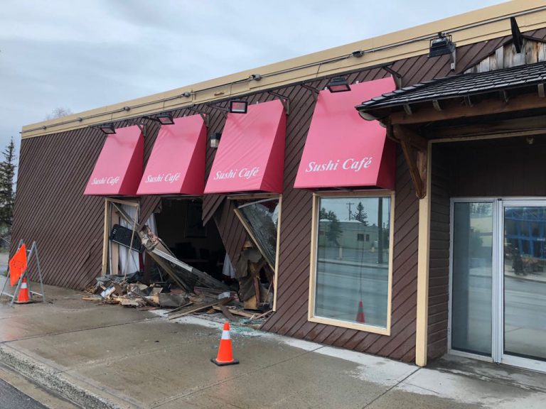 Truck that crashed into Sushi Cafe was stolen, RCMP say