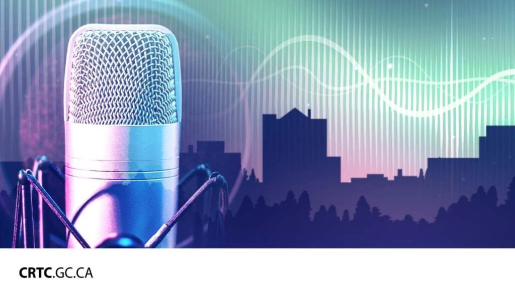 CRTC logo with stylized mic